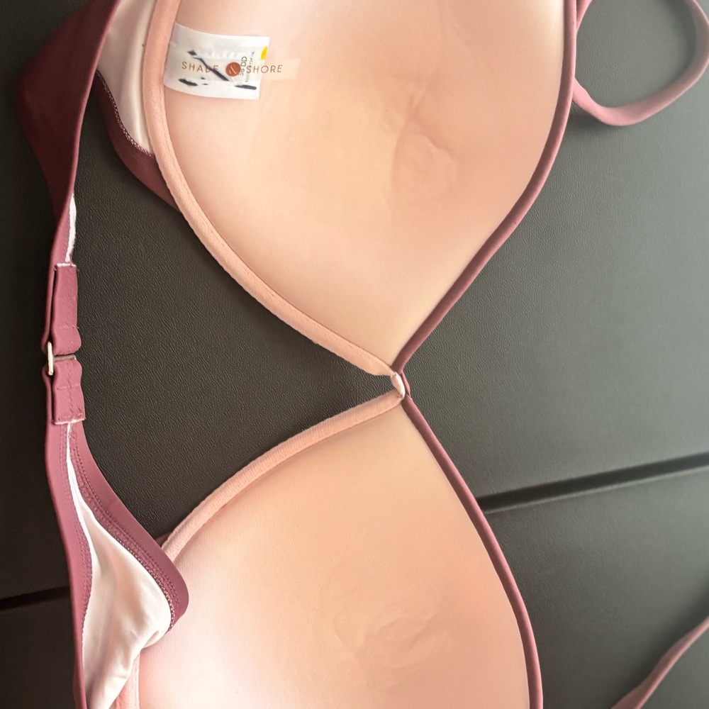 Womens Shade & Shore Burgundy Laser Cut Bikini Top 38DD - Picture 5 of 5